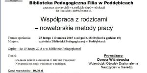 Współpraca z rodzicami – nowatorskie metody pracy