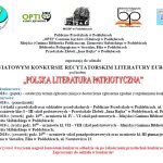 14. Powiatowy Konkurs Recytatorski Literatury Europejskiej „Polska Literatura Patriotycznaę