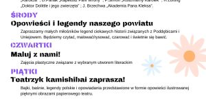 Oferta wakacyjna CREWŁ Biblioteki Pedagogicznej Filii w Poddębicach